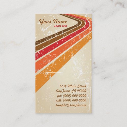 Retro Surfer Stripes Business Card