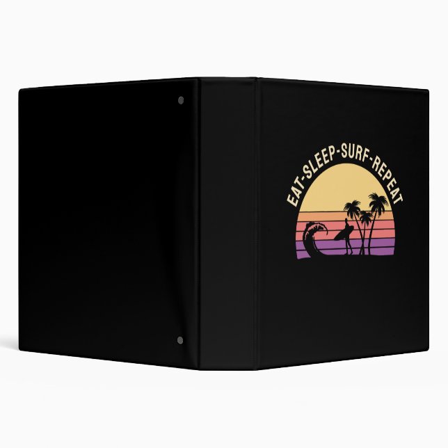 Retro Surfing 3 Ring Binder (Background)