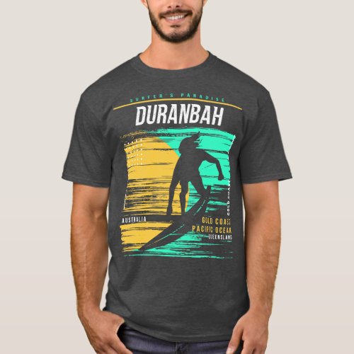 Retro Surfing Duranbah Gold Coast Australia Vintag T_Shirt