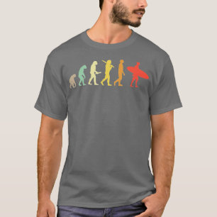 Retro Surfing Evolution Gift For Surfers T-Shirt