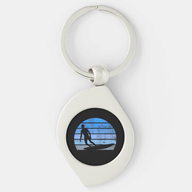 Retro Surfing Keychain (Front)