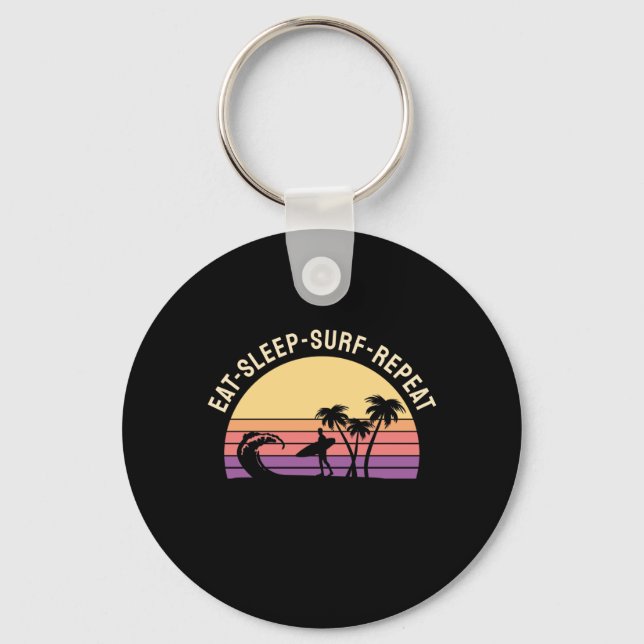 Retro Surfing Keychain (Front)
