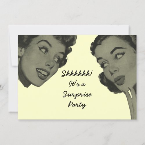 Retro Surprise Party 2 Personalized Invites