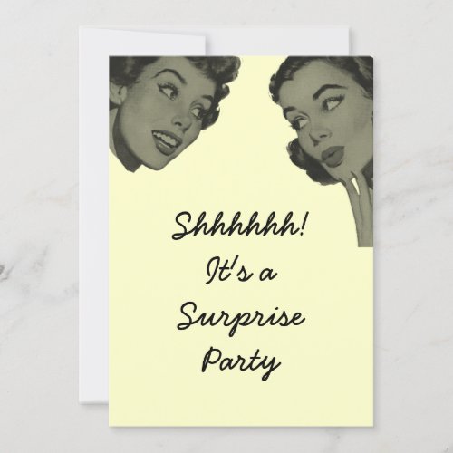 Retro Surprise Party Invitation