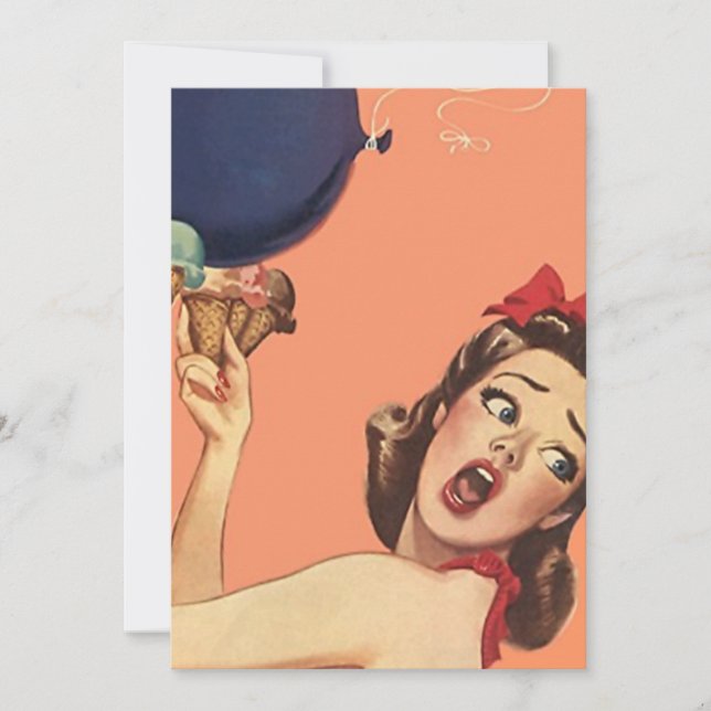 Retro Surprise Party Invitation Occasion Blank 5x7 (Front)