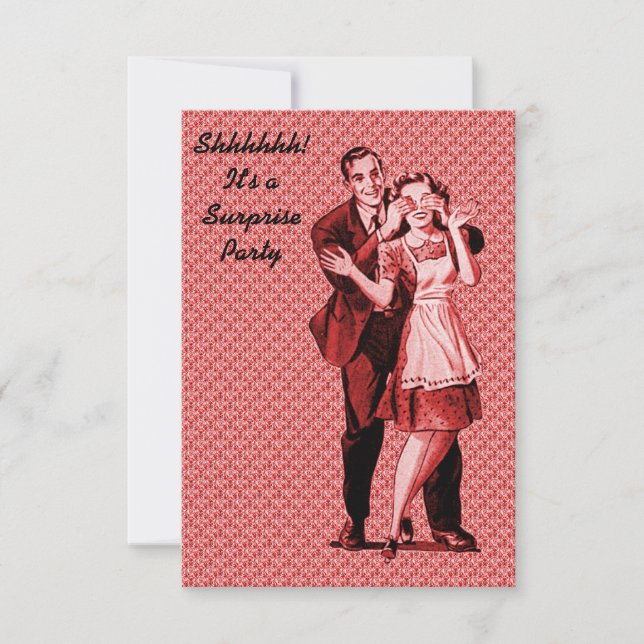 Retro Surprise Party V2 Invitation (Front)
