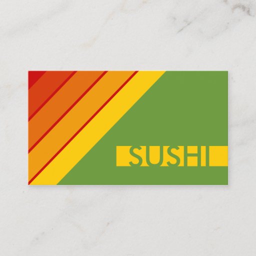 Customizable retro SUSHI Business Card Template