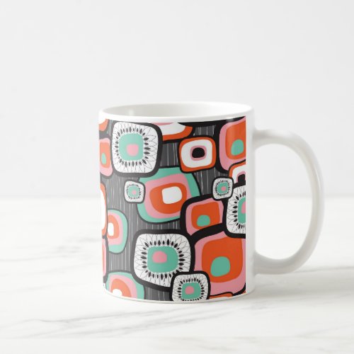 Retro Sushi Flower Squares Custom Mug