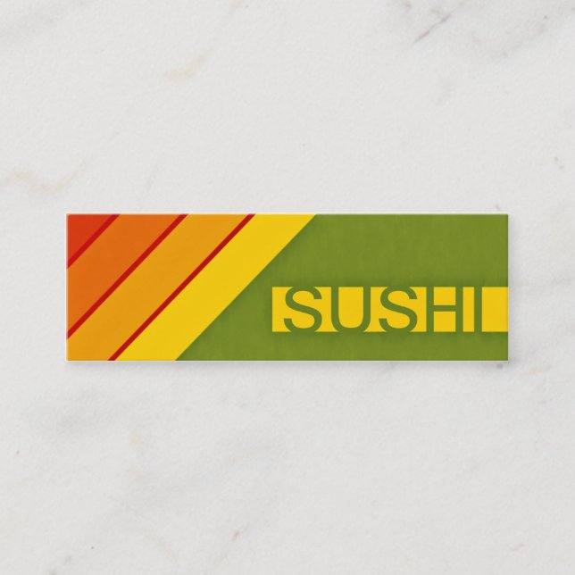 retro SUSHI Mini Business Card (Front)