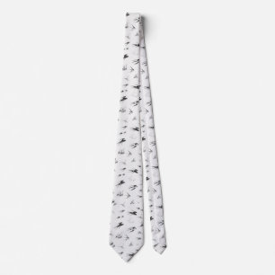 Retro Swallow Bird Nature Animal Neck Tie