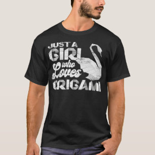 Retro Swan Paper Craft Origami  T-Shirt