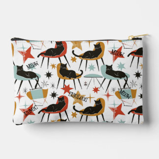 Retro Swanky Black Cat in Atomic MCM Accessory Bag
