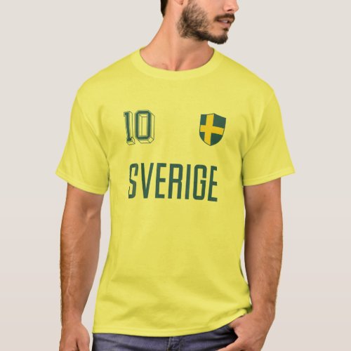 Retro Sweden Soccer Jersey Swedish Number 10 Sveri T_Shirt