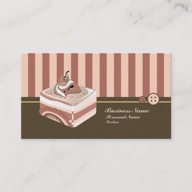 Retro Sweet Cupcake Treat Bakery Business Card (Front)