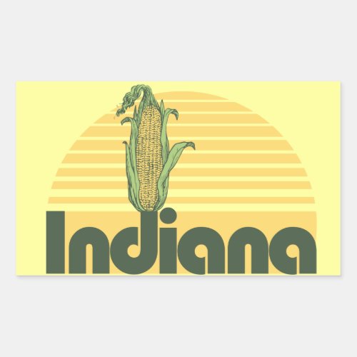 Retro Sweet Home Indiana Rectangular Sticker