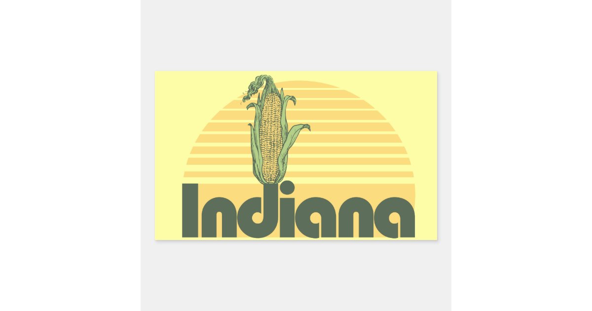 Retro Sweet Home Indiana Rectangular Sticker Zazzle