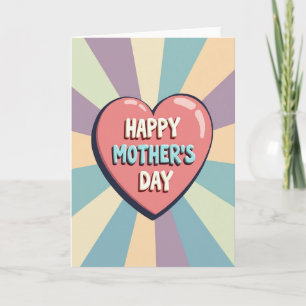 Retro Sweetest Mom Burst Card