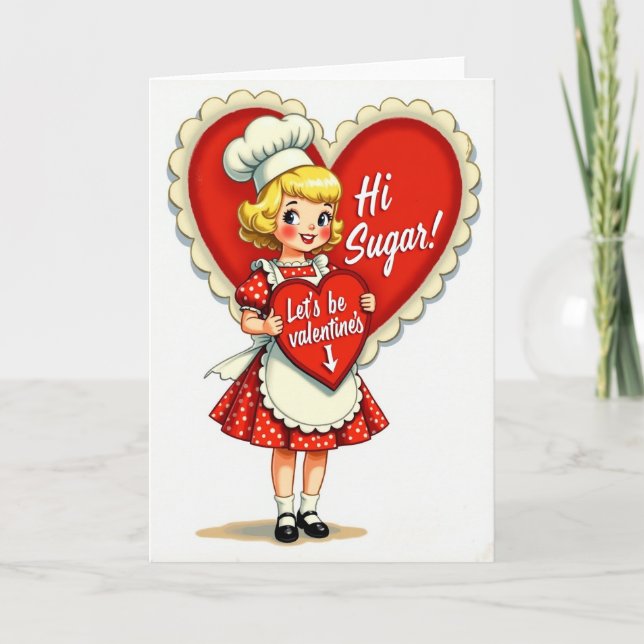 Retro Sweetheart Valentines Card (Front)