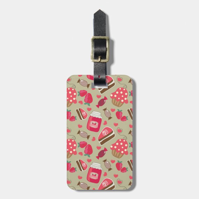 Retro Sweets Luggage Tag (Front Vertical)