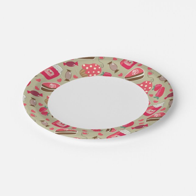 Retro Sweets Paper Plates (Angled)