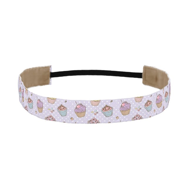Retro Sweets Pattern Athletic Headband (Front)