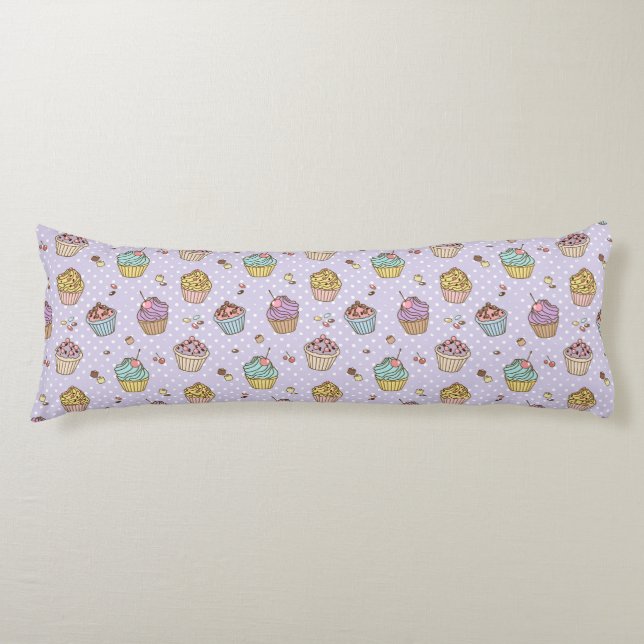 Retro Sweets Pattern Body Pillow (Front)