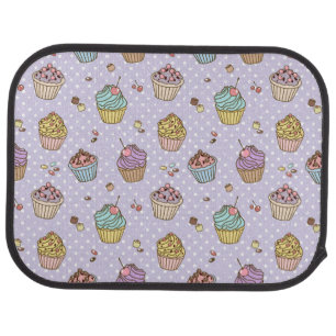 Retro Sweets Pattern Car Mat