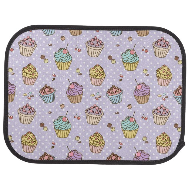 Retro Sweets Pattern Car Mat (Rear)