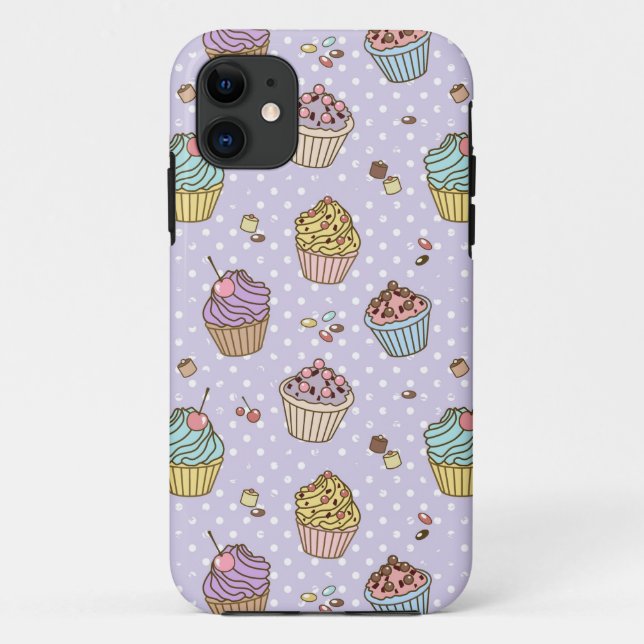 Retro Sweets Pattern Case-Mate iPhone Case (Back)