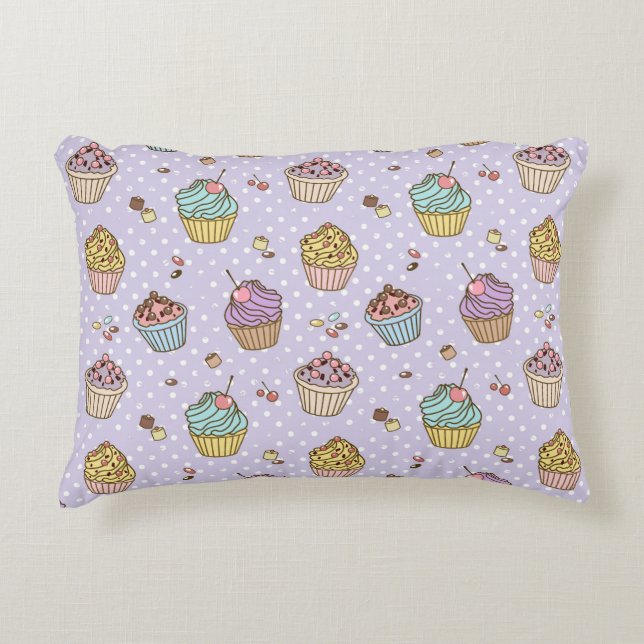 Retro Sweets Pattern Decorative Pillow (Front)