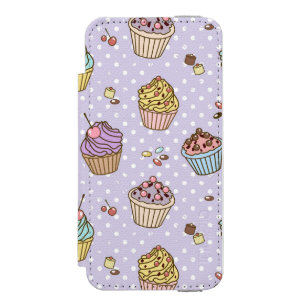 Retro Sweets Pattern iPhone SE/5/5s Wallet Case