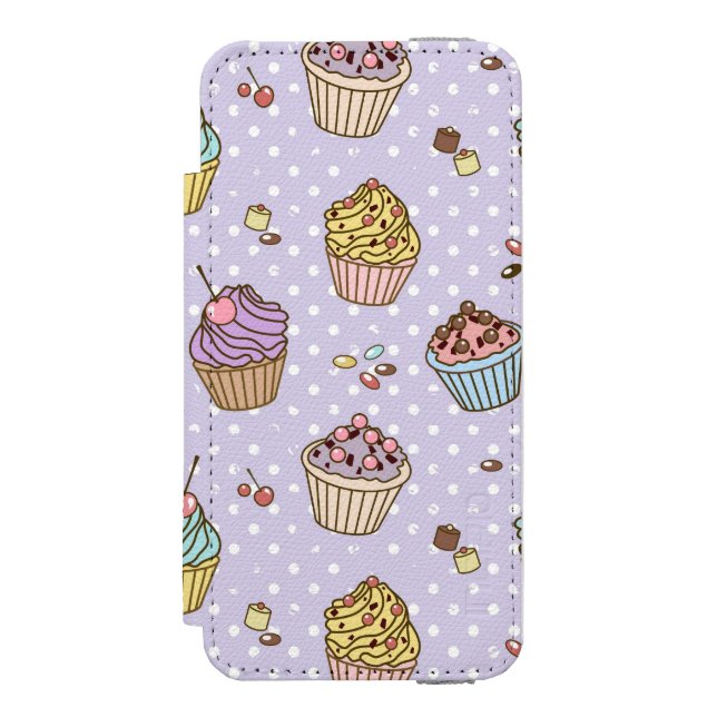Retro Sweets Pattern Incipio iPhone Wallet Case (Folio Front)