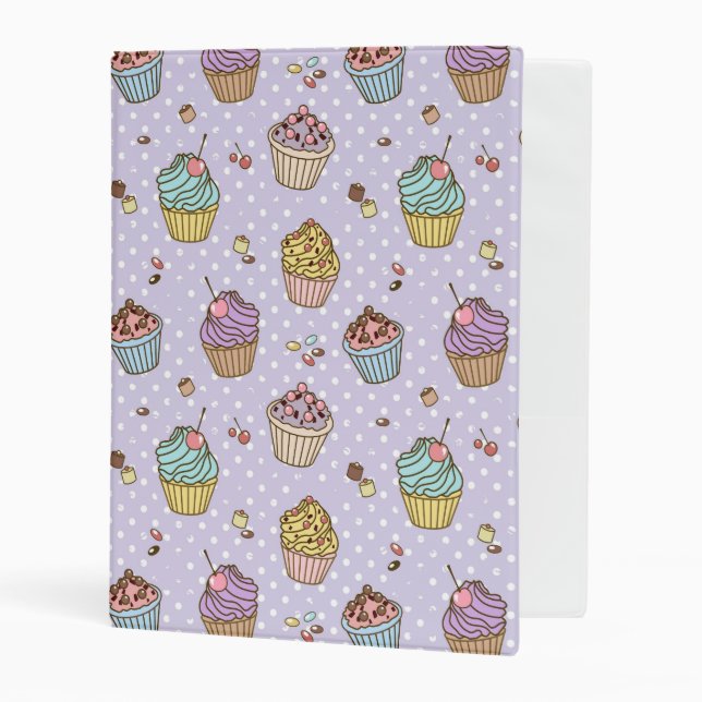 Retro Sweets Pattern Mini Binder (Front/Inside)