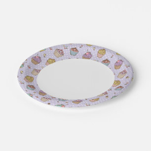 Retro Sweets Pattern Paper Plates