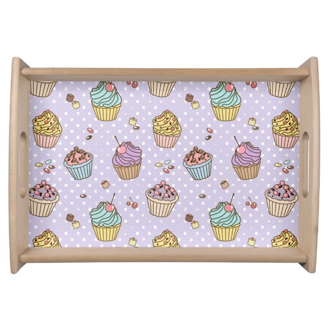 Retro Sweets Pattern Serving Tray (Front)