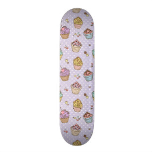 Retro Sweets Pattern Skateboard