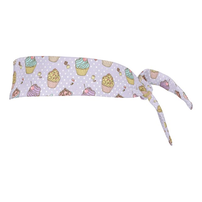 Retro Sweets Pattern Tie Headband (Rotate 90)