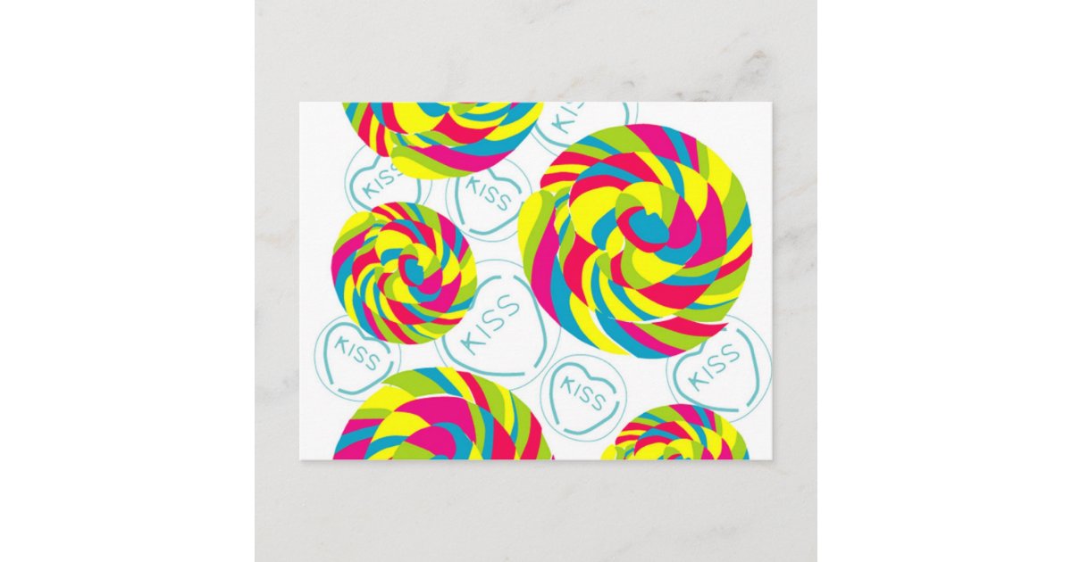 retro sweets postcard | Zazzle