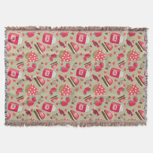 Retro Sweets Throw Blanket (Front)