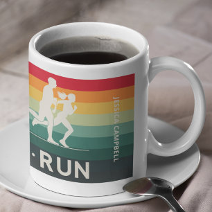 Retro Swim Bike Run Triathlon Icon Series  Coffee Mug
