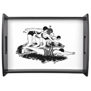 Retro Swimmers Serving Tray