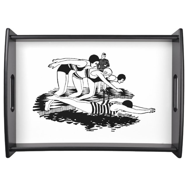 Retro Swimmers Serving Tray (Front)