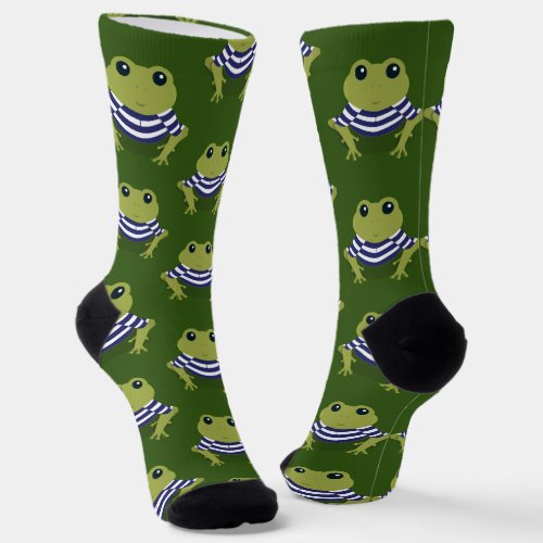 Retro Swimsuit Frog Socks