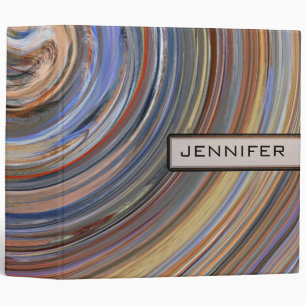 Retro Swirl Abstract Art #24 Binder