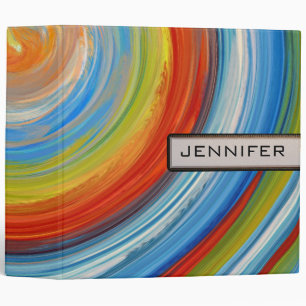 Retro Swirl Abstract Art #25 Binder