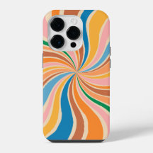 Retro Swirl Abstract Art iPhone / iPad case