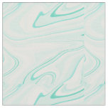 Retro Swirl Liquid Aqua Green Painting Aesthetic Fabric