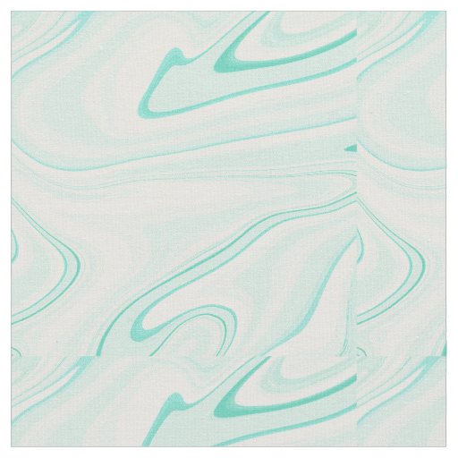 Retro Swirl Liquid Aqua Green Painting Aesthetic Fabric