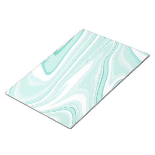 Retro Swirl Liquid Aqua Green Painting Aesthetic Notepad