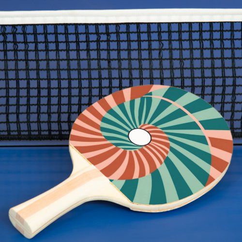 Retro swirl Ping pong paddle